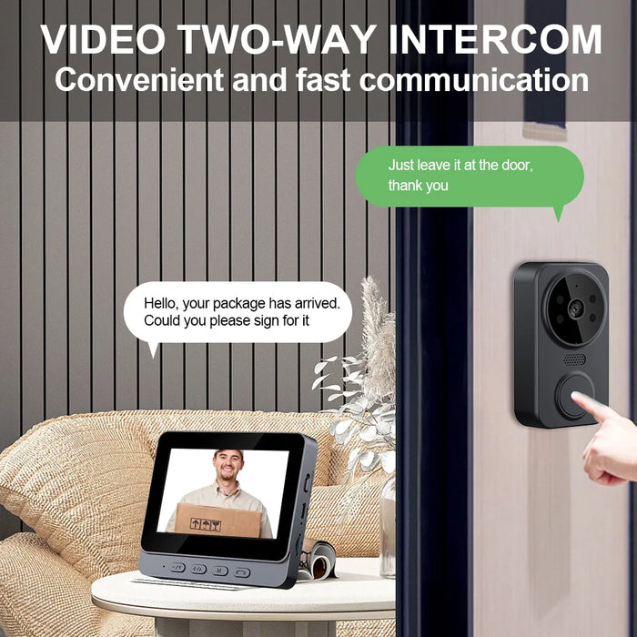 4.3 Inch Lcd Wireless Doorbell Camera With Night Vision