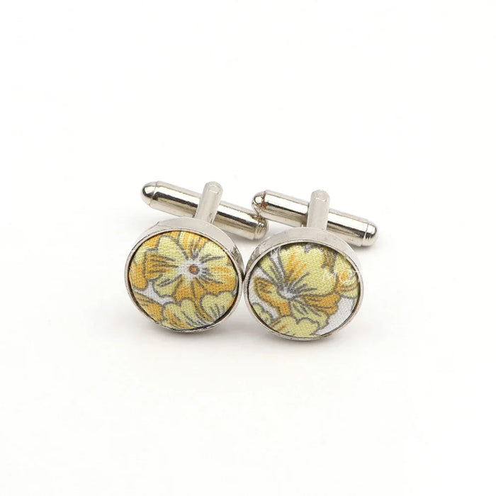 Floral Metal Cufflinks Daily Wear Accessory