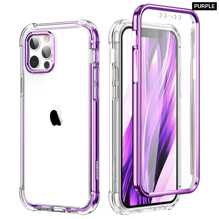 360 Full Body Shockproof Case For Iphone 12 Pro Slim With Built In Screen Protector