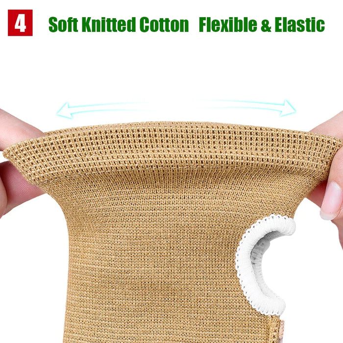 2 Pcs/pair Soft Knitted Cotton Wrist Brace With Adjustable