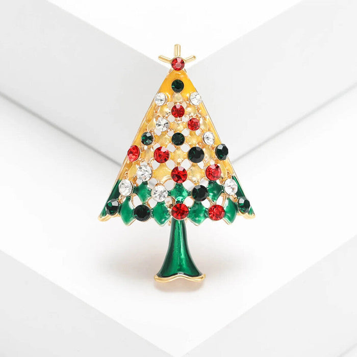 Christmas Tree Lapel Pin Office School Accessory For Women