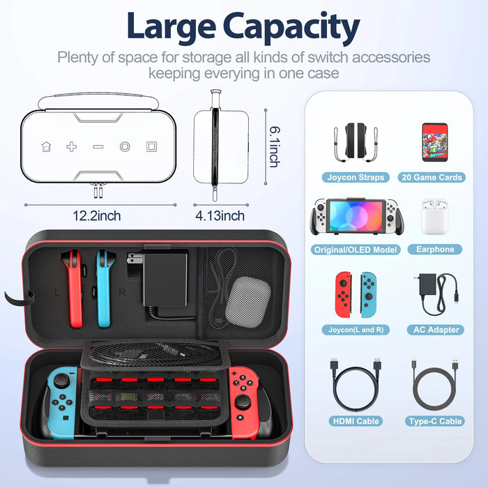 Portable Switch Oled Carrying Case Hard Shell