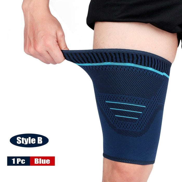 Breathable Elastic Thigh Compression Sleeves For Muscle Strain Protector Cycling Running