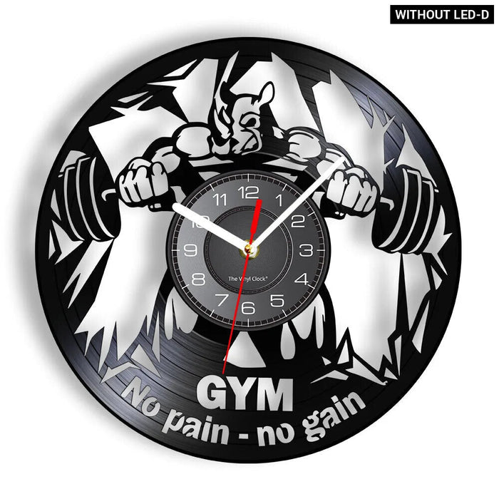 Silent Fitness Gym Wall Clock