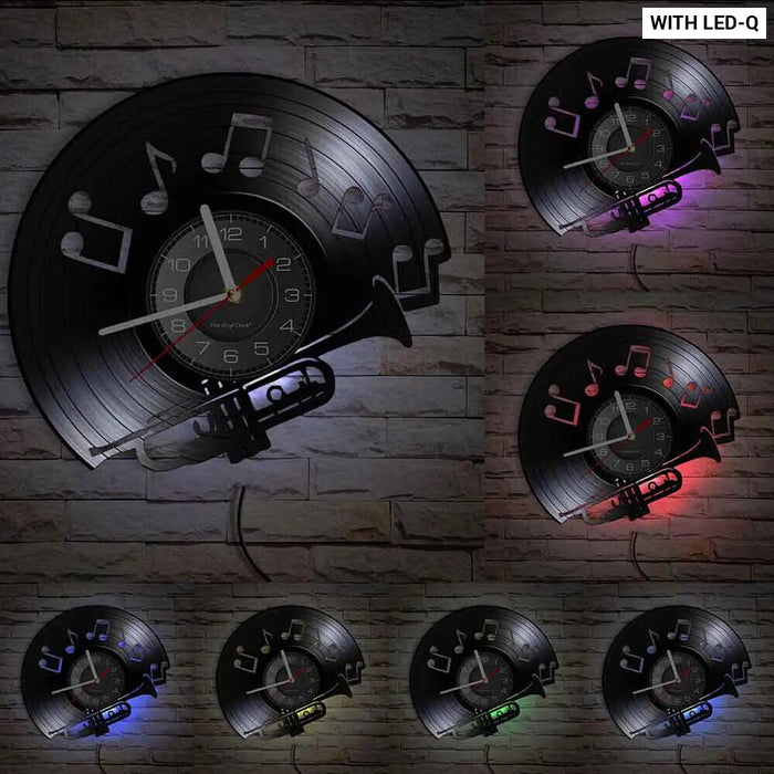 Jazz Band Vinyl Record Wall Clock