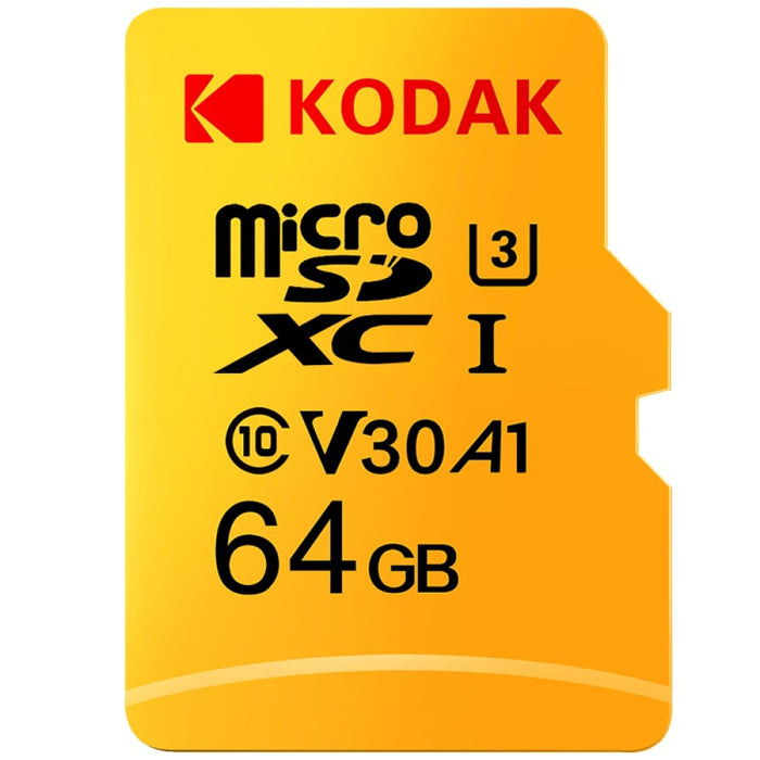 Kodak Micro SD Card Memory Card Class 10 64GB U3 4K High Speed Cartao De Memoria Flash Memory TF Mecard C10