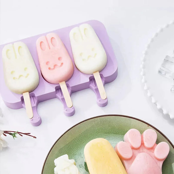 Reusable Silicone Popsicle Mold With Removable Lid