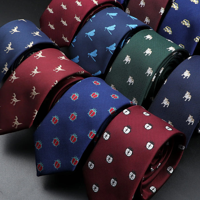 Fun Animal Necktie Ladybug Dog Dinosaur Shark For Parties And Weddings