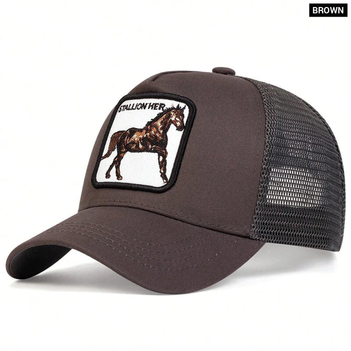 Adjustable Horse Stallion Baseball Cap / Hat For Outdoor Sun Protection