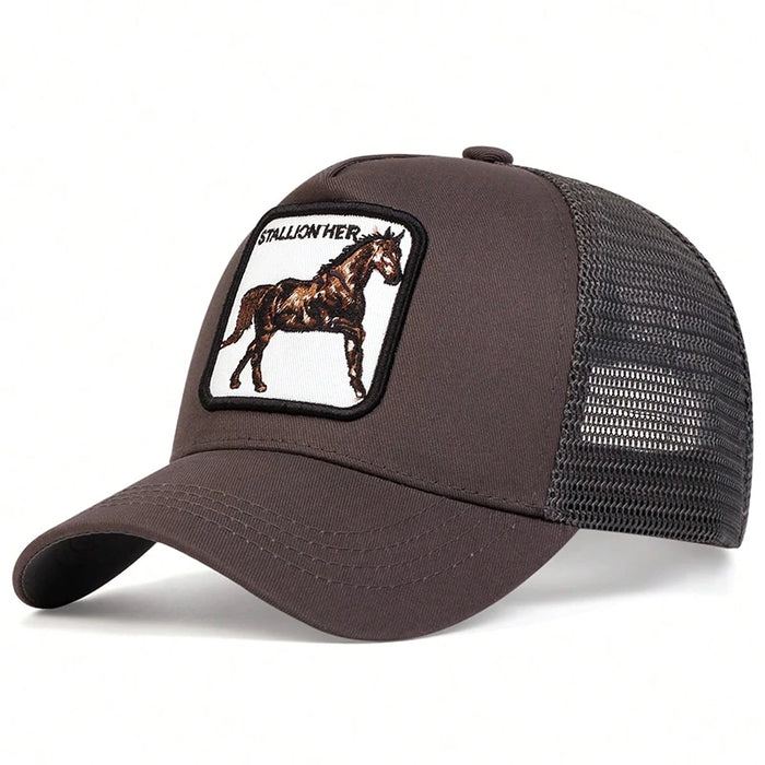 Adjustable Horse Stallion Baseball Cap / Hat For Outdoor Sun Protection