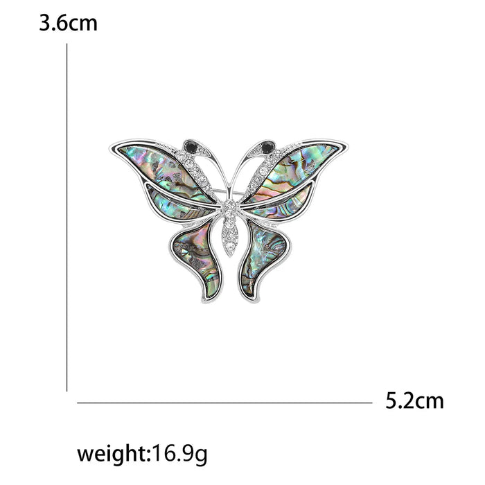 Abalone Shell Butterfly Brooch Pin Womens