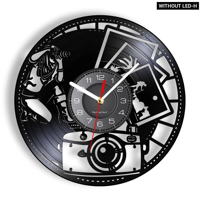 Pographers Vinyl Record Wall Clock