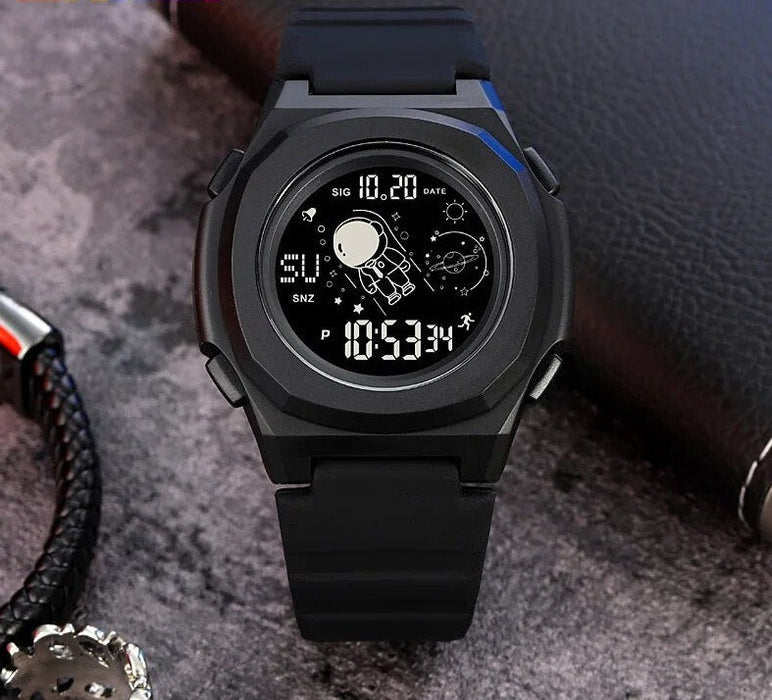 Men's Silicone Analog Date Calendar Display Digital 5ATM 50M Water Resistant Wristwatch