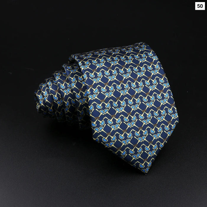 51 Styles Mens Silk Ties Jacquard Striped Plaid Floral 8cm