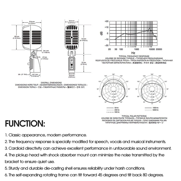 Retro Style Dynamic Mic for Live Performance