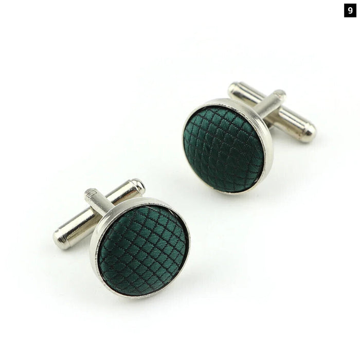 Plaid Cufflinks For Men