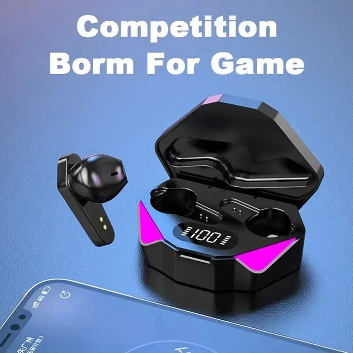 Led Display Wireless Earbuds With Mic