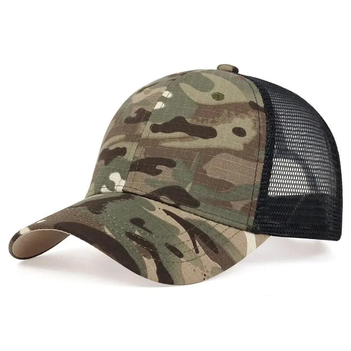 Adjustable Plaid Baseball Cap / Hat For Outdoor Sun Protection