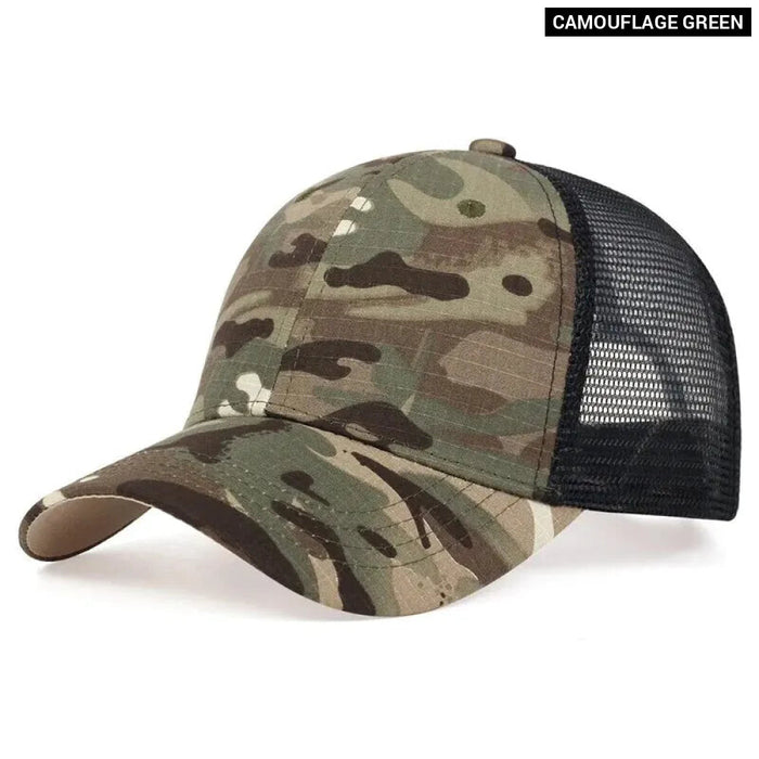 Adjustable Plaid Baseball Cap / Hat For Outdoor Sun Protection