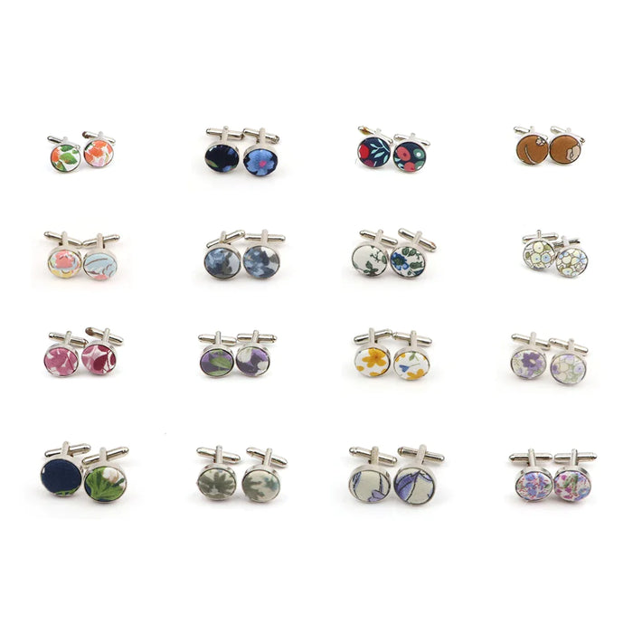 Floral Metal Cufflinks Daily Wear Accessory