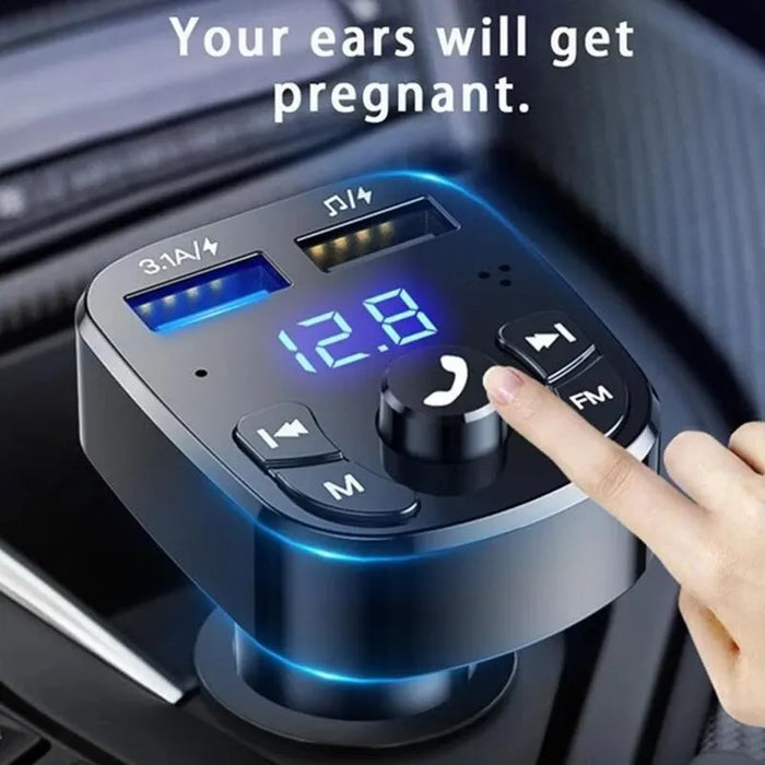 Tooth 5.0 Car Fm Transmitter With Dual Usb Ports