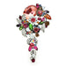 Crystal Flower Brooch 3 Colour Palace Style Pin