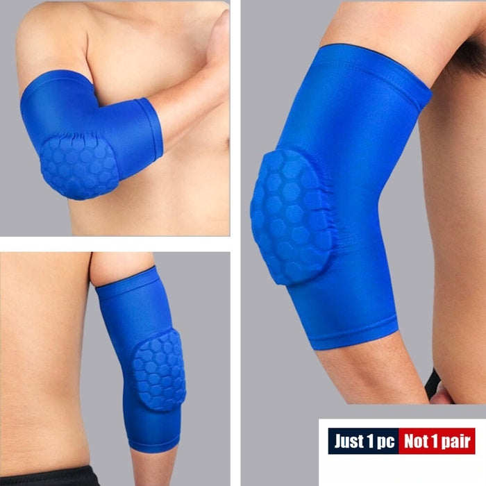 1 Piece Crashproof Honeycomb Elbow Compression Sleeve For Cycling Running Basketball