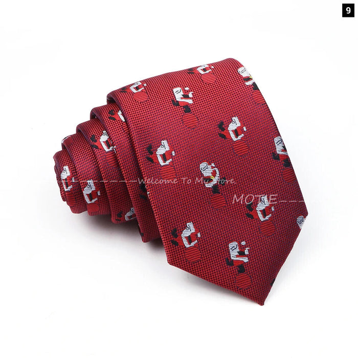 Santa Claus Necktie For Christmas And Halloween Parties