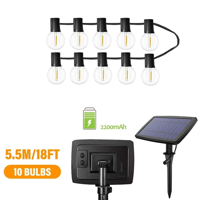 Usb Rechargeable Solar G40 String Lights