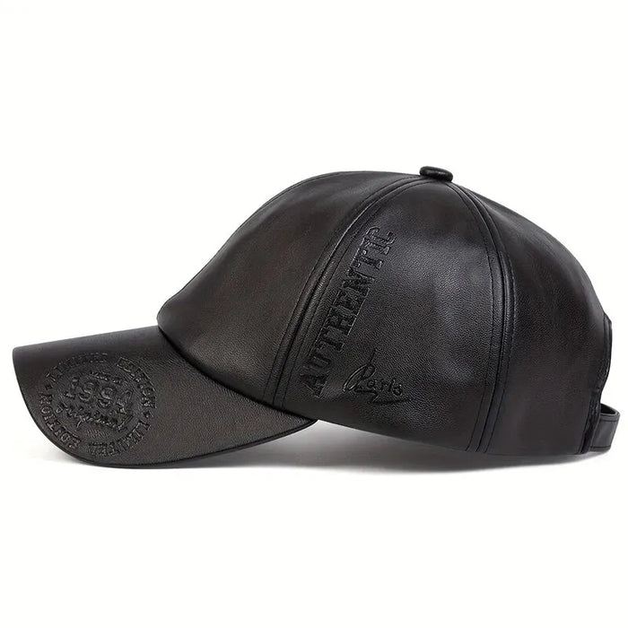 Embossed Pu Leather Baseball Cap / Hat For Outdoor Wear