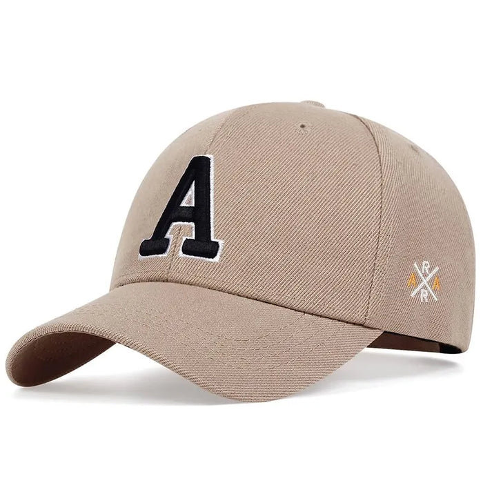 Adjustable Letter A Embroidered Baseball Cap / Hat For Spring / Autumn Outdoor Wear