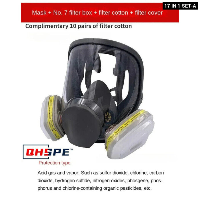 Full Face Anti Fog Gas Mask For Industrial Painting And Safety