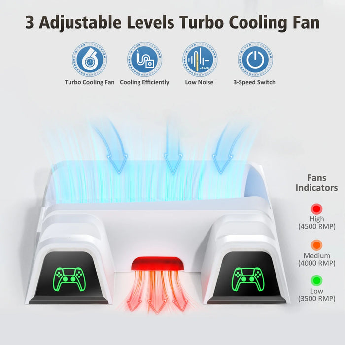 Ps5 Cooling Stand Dual Charger Headset Holder