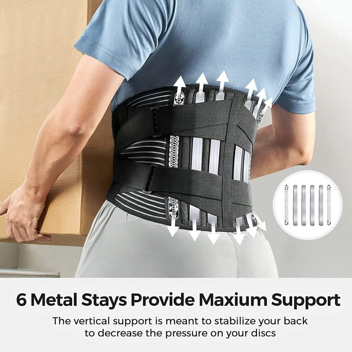 Adjustable Anti-skid Breathable Lumbar Back Brace Belt for Exercise