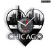 Chicago Skyline Vinyl Record Wall Clock