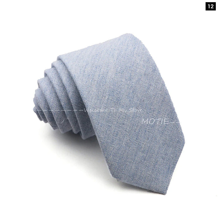 Classic Plaid Striped Cotton Necktie Blue Pink For Business And Weddings