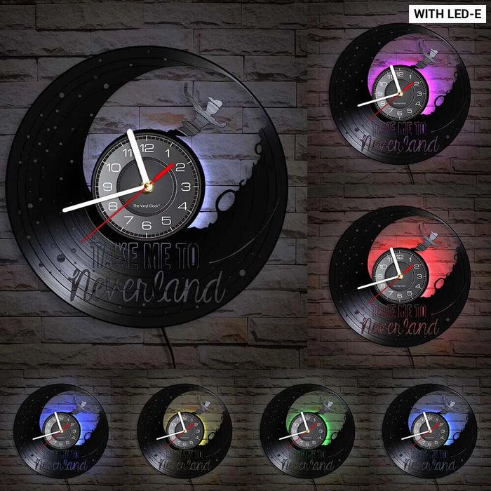 Neverland Vinyl Record Clock