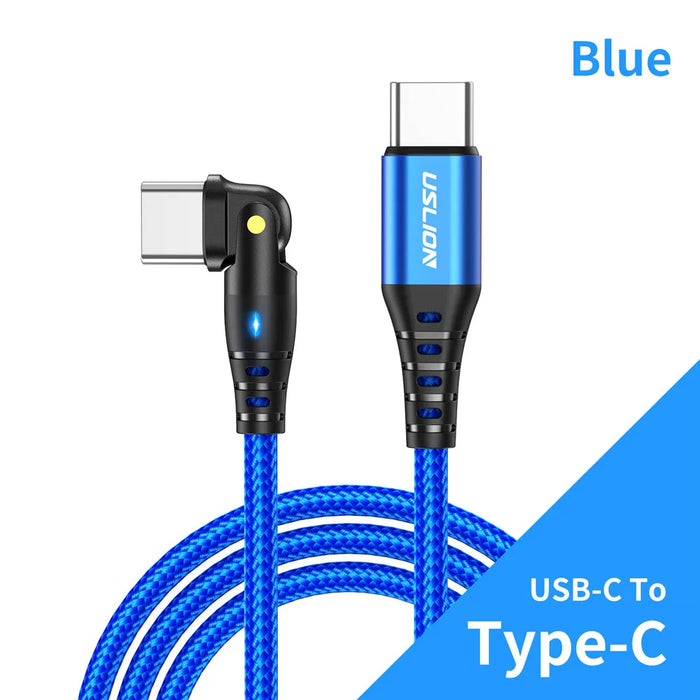 60W Usb C To C Cable 3A Fast Charge For Iphone Xiaomi