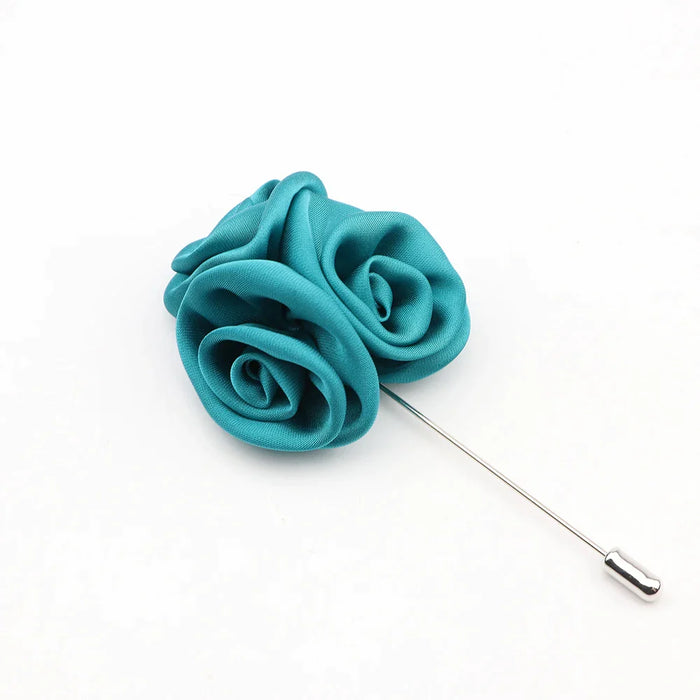 17 Colour Mens Handmade Floral Lapel Pin For Weddings