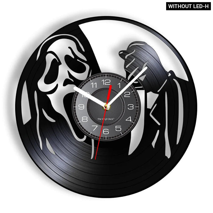 Spooky Halloween Vinyl Record Wall Clock