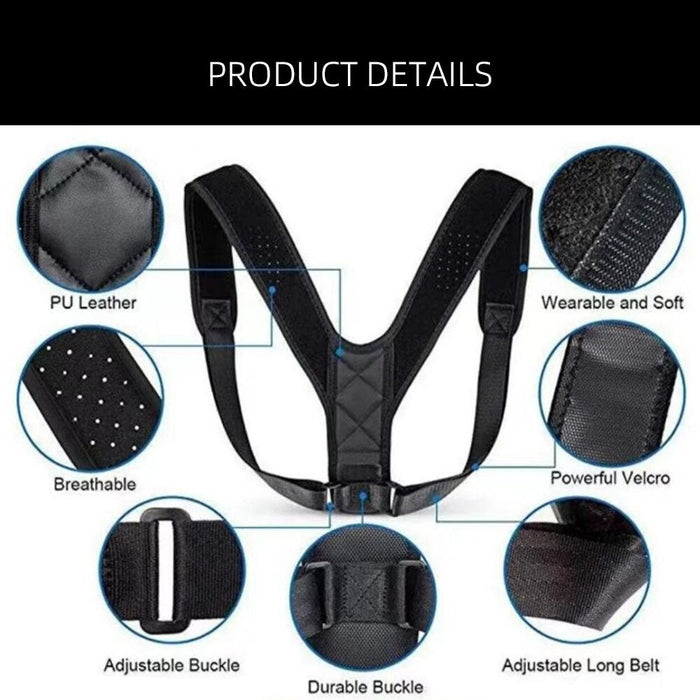 Back Posture Correction Belt Hunchback Prevention Correction of Sitting Posture Unisex Breathable Body Shaping