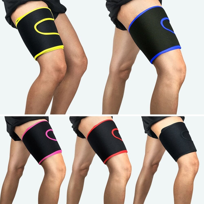 Non-Slip Adjustable Thigh Support Brace With Nylon Button for Sore Hamstring Groin & Quad