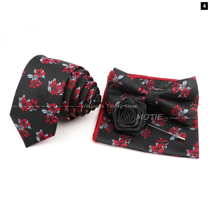 Classic Red Ties Set For Business And Weddings