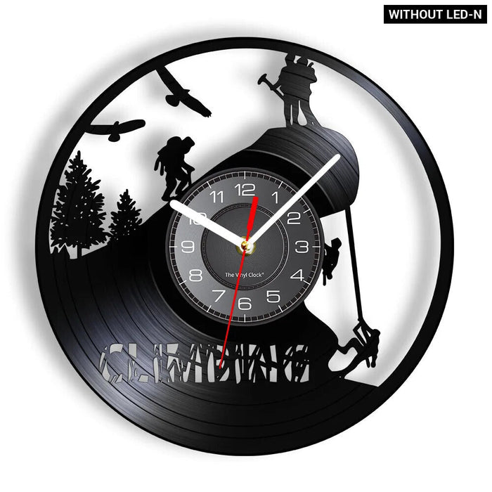 Mountain Climbing Vinyl Record Wall Clock