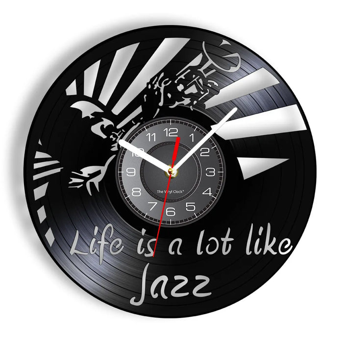 Jazz Life Vinyl Record Clock