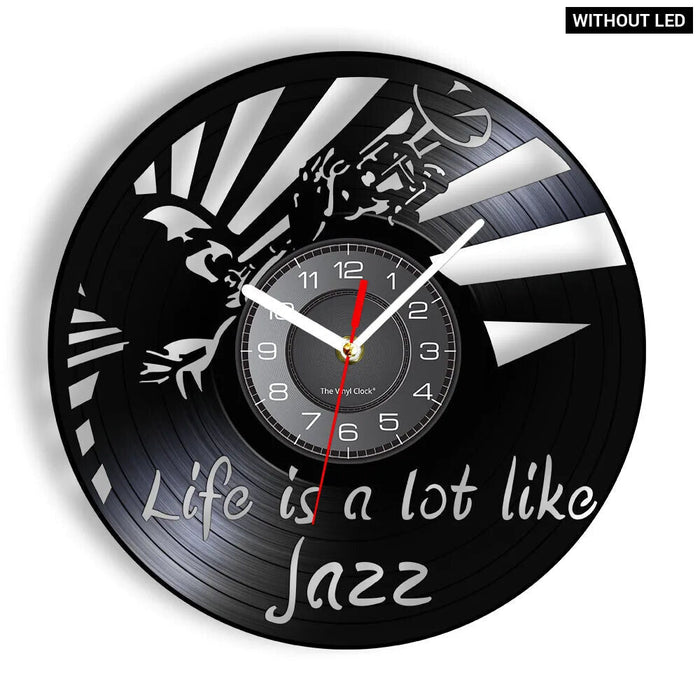 Jazz Life Vinyl Record Clock