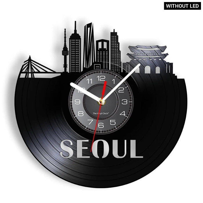 Handmade Seoul Vinyl Record Wall Clock