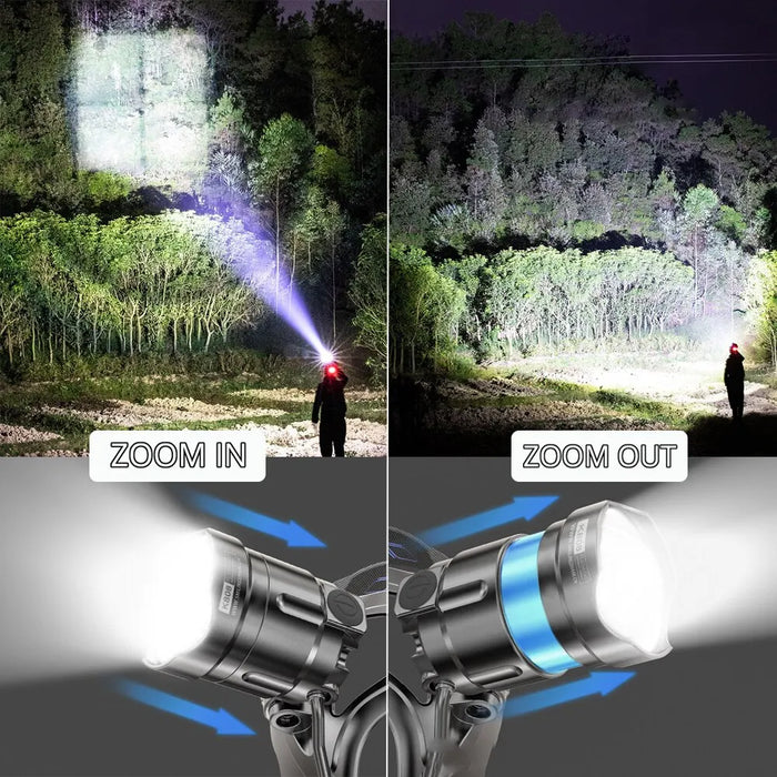 Xhp90 Led Headlamp Waterproof Bright