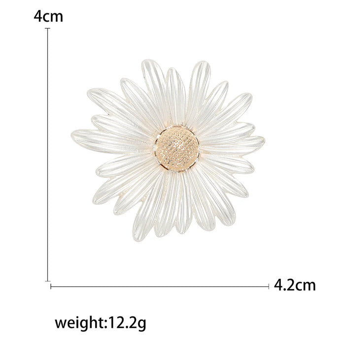 Snow Chrysanthemum Brooch Enamel Lapel Pin For Womens