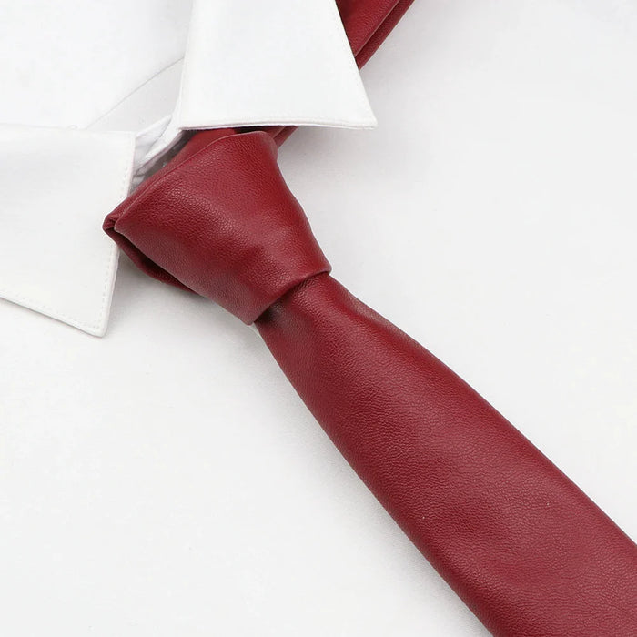 Colourful Pu Leather Ties For Men Weddings And Business